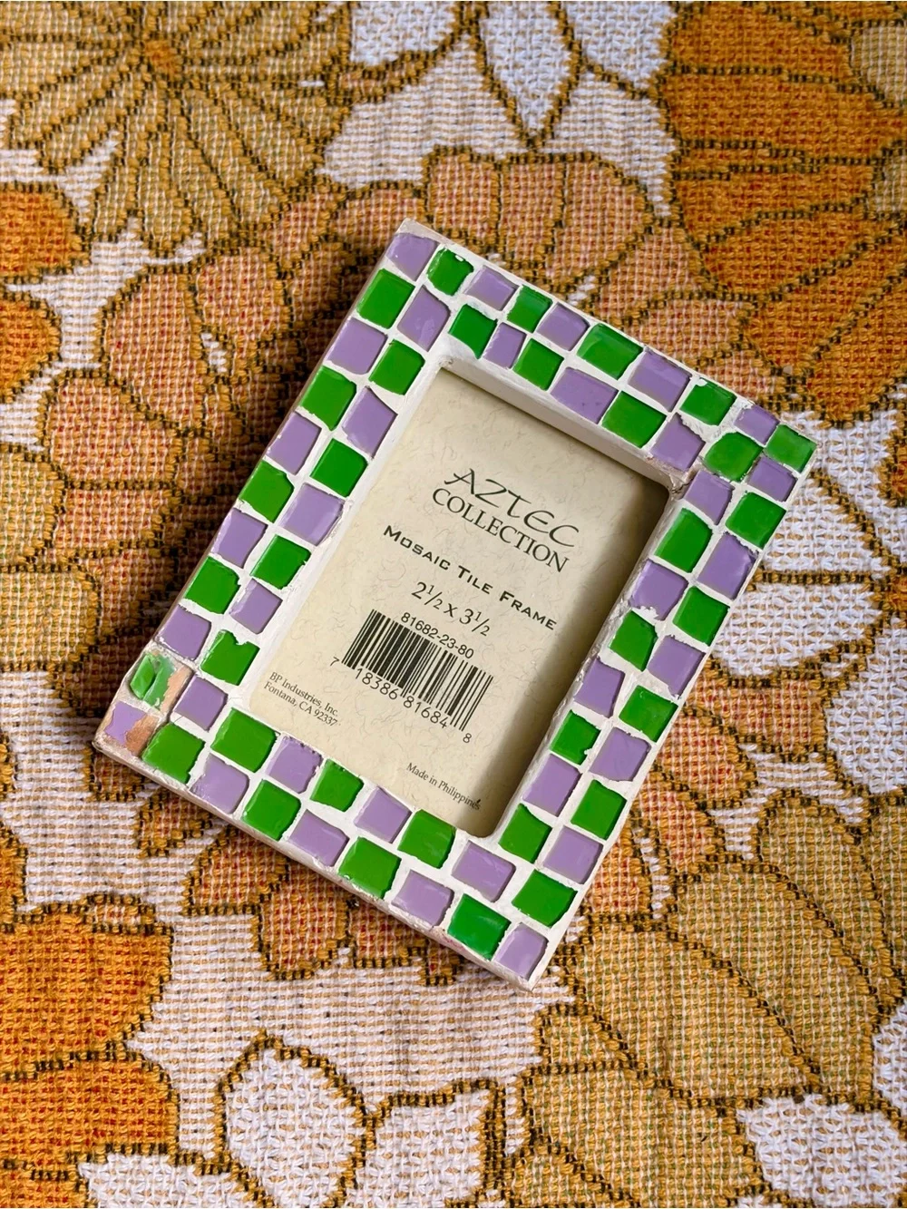 🍇🧩✨ Vintage Y2K Aztec Collection Mosaic Tile Mini Frame ✨🧩🍇